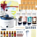 KQU Candle Making Kit for Candles, Home DIY Candle Wax Kit with Glass Jars for Adult, Candle Maker Kit with Wax Melter for Art & Craft