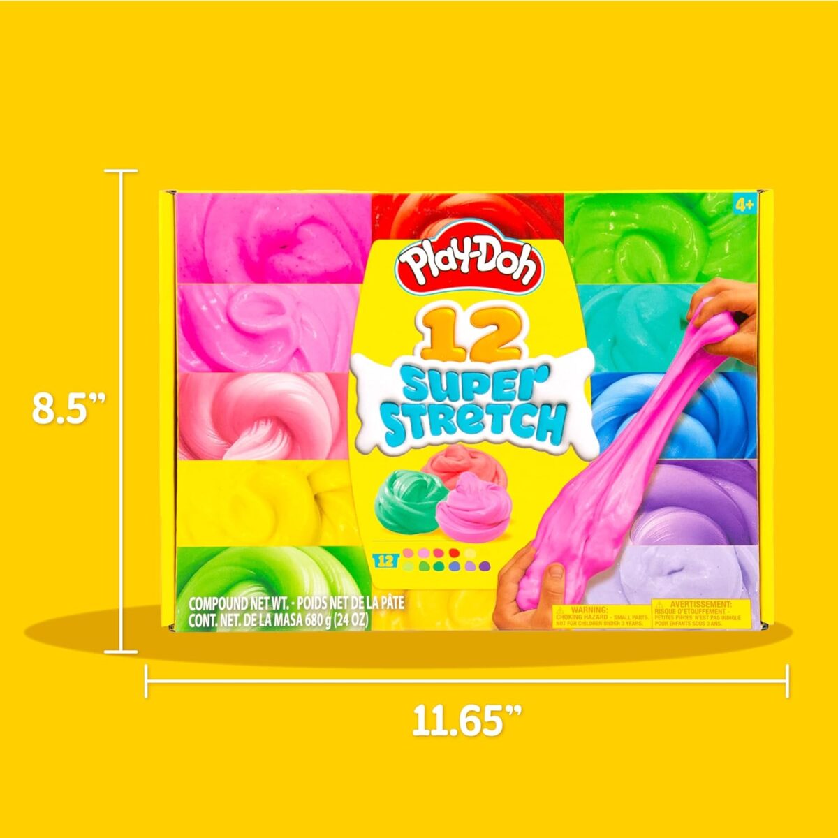 Play-Doh Super Stretch 12 Pack Playdoh Variety - Image 7