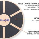 Yes4All Versatile Wooden Wobble Balance Board, Balance Trainer for Mobility Training, Standing Desk, Core Training, Exercise Balance Stability Trainer - Image 3