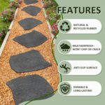 3 Pack Rubber Stepping Stones Outdoor Garden Rubber Pavers Pathway Walkway Paving Stones - Image 3