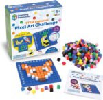 Learning Resources STEM Explorers Pixel Art Challenge, STEM Toys for Kids, Coding Basics for Kids, Easter Toys, Ages 5+,402 Pieces