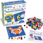 Learning Resources STEM Explorers Pixel Art Challenge, STEM Toys for Kids, Coding Basics for Kids, Easter Toys, Ages 5+,402 Pieces