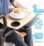Able Life Able Tray Table, Adjustable Bamboo Swivel TV and Laptop Table with Ergonomic Stand Assist Safety Handle, Independent Living Aid - Image 5