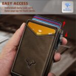 BULLIANT Men Wallet,Money Clip Wallet Slim For Gift Men 9Cards-Metal Credit Card Case in Magnetic Leather Flip - Image 4