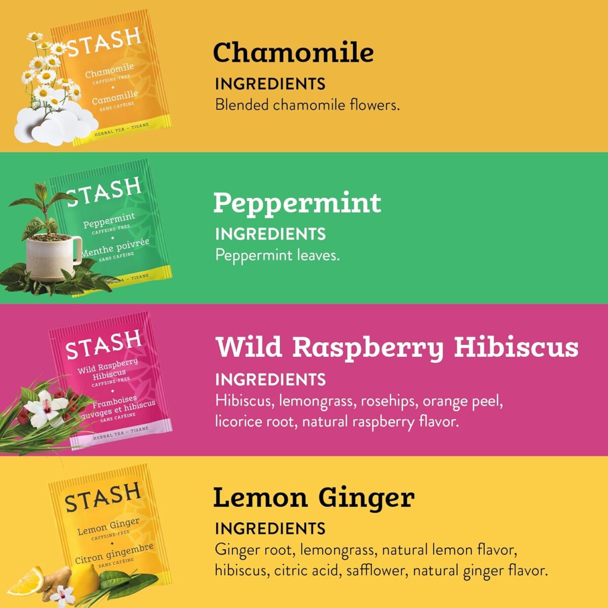 Stash Tea Day to Night Tea Sampler - Assorted Specialty Tea Gift Set, High to No Caffeine, 7 Flavors, 35 Tea Bags - Image 3