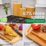 GREENER CHEF Organic Bamboo Cutting Board Set of 3 with Lifetime Replacements - Wood Cutting Board Set with Juice Groove - Wooden Chopping Board Set for Kitchen, Meat, Vegetables and Cheese - Image 3