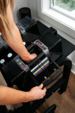 PowerBlock Elite EXP Adjustable Dumbbells, Sold in Pairs, Stage 1, 5-50 lb. Dumbbells, Durable Steel Build, Innovative Workout Equipment, All-in-One Dumbbells, Expandable with Expansion Kits - Image 5