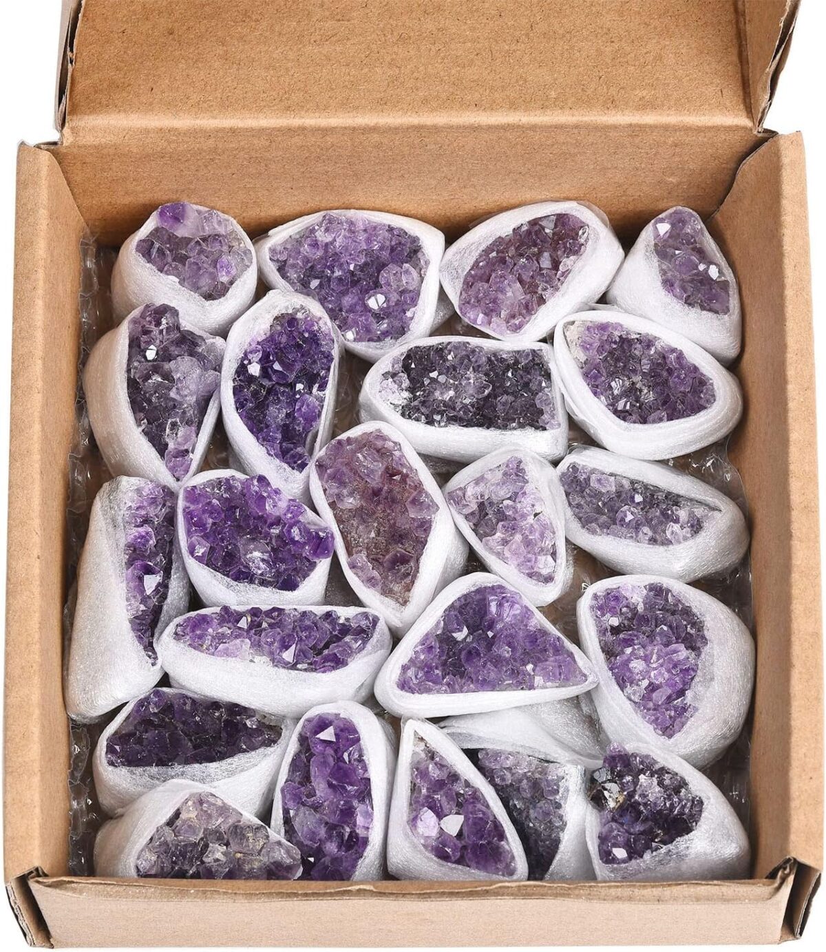 JIC Gem Amethyst Clusters Natural Raw Amethyst Geode Rock Healing Crystals Cluster Witchcraft Gemstone Specimen - Image 1