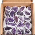 JIC Gem Amethyst Clusters Natural Raw Amethyst Geode Rock Healing Crystals Cluster Witchcraft Gemstone Specimen