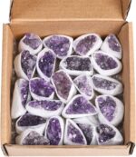 JIC Gem Amethyst Clusters Natural Raw Amethyst Geode Rock Healing Crystals Cluster Witchcraft Gemstone Specimen