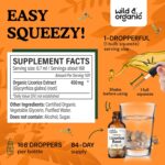 Wild & Organic Licorice Root Tincture - Digestive, Lung & Skin Support - Licorice Root Extract Liquid Drops - Vegan, Sugar & Alcohol-Free Supplement - 4 fl oz - Image 3
