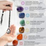 7 Chakra Healing Crystal Necklace Set - Boho Handmade Cord Cage and Hippie Energy Pendant Holder Real Crystal and Healing Stone Jewelry Spiritual Gift for Women Teen - Image 4