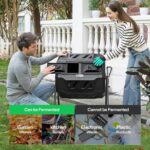 VIVOSUN Outdoor Tumbling Composter Dual Rotating Batch Compost Bin, 43 Gallon Black Door - Image 6