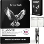 Undated Daily, Weekly & Monthly Planner – A5 Business Journal for Time Management, Goal Setting & Productivity with Eisenhower Matrix, 6-Month Organiser – Ideal Diary Gift for Men
