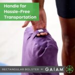 Gaiam Yoga Bolster - Long, Rectangular Meditation Pillow - Supportive Cushion for Restorative Yoga and Sitting on the Floor - Built-In Carrying Handle - Machine Washable Cover' - Image 4