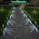 Solar Outdoor Lights, 10 Pack Waterproof Stainless Steel Solar Stake Lights for Pathway Garden Yard Path Walkway Driveway Lawn Patio Outside Decor, Cool White - Image 4