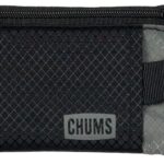 Chums Surfshorts Wallet - Lightweight Slim Wallet with RFID Blocking Card & Clear ID Window - Zippered, Minimalist Wallet w/Key Ring - Solid Colors
