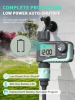 RAINPOINT Sprinkler Timer, Programmable Water Timer for Garden Hose, Outdoor Soaker Hose Timer with Rain Delay/Manual/Automatic Watering System, Digital Irrigation Timer for Yard, Lawn, 1 Outlet - Image 7