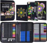 PRINA 81 Drawing Set Sketching Kit, Pro Sketch Stuff Art Supplies with Rainbow, Colored, Graphite, Watercolor, Metallic, Charcoal Pencils, Sketchbook, Coloring Book, Gift Case for Artists Adults Kids