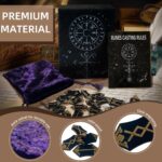 Runes Set, 25Pcs Wooden Viking Rune Stone Set with Guide Book, Velvet Bag, Norse Runas for Beginners,Witchcraft/Divination/Meditation/Spiritual - Image 3