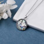 Alphm 12 Constellation Necklace 925 Sterling Silver Zodiac Sign Coin Pendant Necklaces Abalone Shell Astrology Horoscope Jewelry Birthday Gifts for Women - Image 3