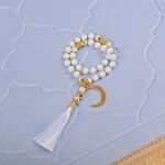 Muslim Prayer Rug with Tasbih Prayer Beads, Soft Memory Foam Prayer Matt Islam, Padded Islamic Prayer Mat Thick for Men and Women, Janamaz, Sajadah (25.6" x 43.3", Grey) - Image 7