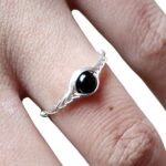 (Handmade rings Genuine Black tourmaline ring sterling silver rings for women healing crystal October birthstone jewelry eye ring handmade by GRB ROY(9) - Image 8
