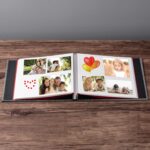 Photo Album Self Adhesive 3x5 4x6 5x7 6x8 8x10 8.5x11 11x10.6 Magnetic Scrapbook Length 11x10.6 Inch 40 Pages Linen Cover DIY Photo Album with A Metallic Pen and DIY Accessories(Gray) - Image 2
