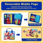 Fidget Blanket for Adults with Dementia, Dementia Activities for Seniors, Alzheimer's Products Multi-Use Busy Sensory Board, Gifts for Him Her Dementia Products for Elderly and Children with Autism - Image 6