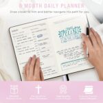 Faith Planner 6 Month Undated 2025 Christian Planner, Prayer Journal & Gratitude Journal | A5 Pink Leather Planner with Monthly, Weekly & Daily Scheduling & Bible Verses - Image 6
