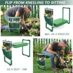 FLINTER Garden Kneeler and Seat, 10.2" Wider Heavy Duty Thick Gardening Bench for Kneeling and Seat - Multifunctional Kneeler Bench, Gardening Gifts for Women, Seniors Grandparents, Green - Image 5