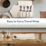 BUNMO Utensils for Elderly, Arthritis, Weak Hand Grip, Tremors & Handicapped - Convenient Travel Pouch - 2.6oz Lightweight - Stainless Steel - Eat Independently - Adaptive Gray 4 Piece Set - Image 7