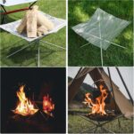 22 inch Portable Outdoor Fire Pit, Collapsing Steel Mesh Fireplace - Perfect for Camping, Backyard and Garden - Carrying Bag Included - Image 6