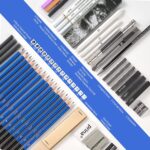 Prina 50 Pack Drawing Set Sketch Kit, Sketching Supplies with 3-Color Sketchbook, Graphite, and Charcoal Pencils, Pro Art Drawing Kit for Artists Adults Teens Beginner Kid, Ideal for Shading, Blending - Image 2