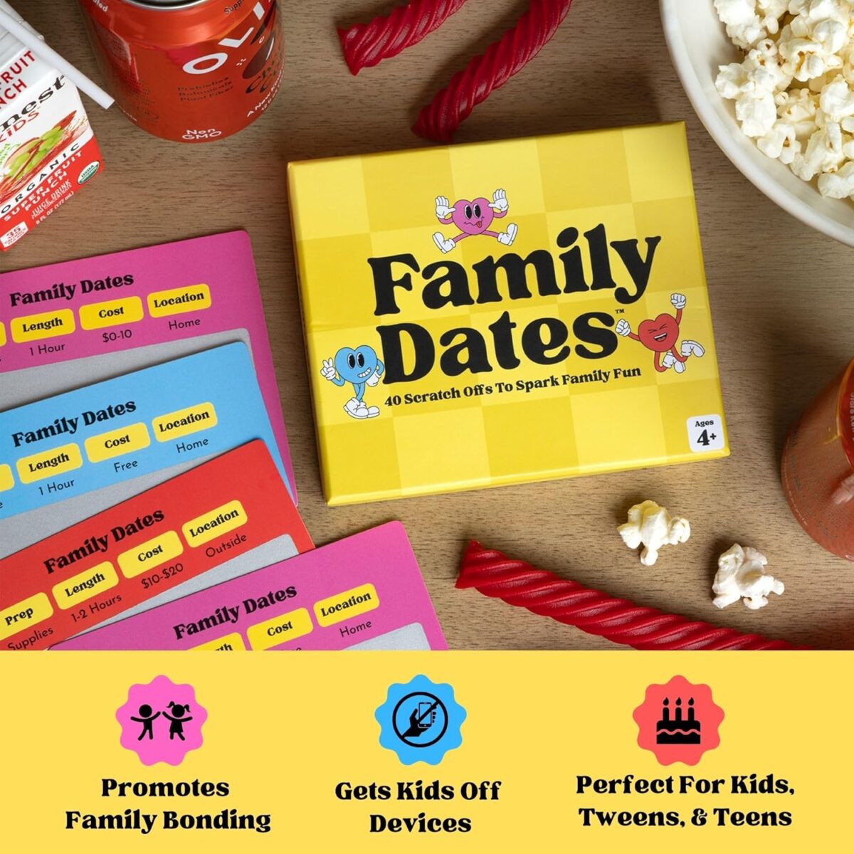 Family Dates 40 Scratch Off Family Date Cards, Date Night Ideas, Experience Gifts for Kids - Image 5