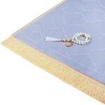 Muslim Prayer Rug with Tasbih Prayer Beads, Soft Memory Foam Prayer Matt Islam, Padded Islamic Prayer Mat Thick for Men and Women, Janamaz, Sajadah (25.6" x 43.3", Grey) - Image 8