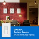 Lutron Diva Smart Dimmer Switch Kit for Caseta Smart Lighting, w/ Smart Hub, Pico Remote, & Pedestal, Works with Alexa, Apple Home, and Google Home, 3 Way, 150W, No Neutral Req, DVRF-BDG-1D-A - Image 10