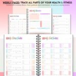 Wellness Journal - 90 Day Health, Fitness, Gratitude, Mindfullness, Wellbeing, Habit, Goals, Diet & Food Tracker - A5 (Pastel Rainbow) - Image 3