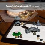 SRAYW Zen Garden Kit for Desk Decor. 11x7.5'' Beautiful Japanese Mini Zen Garden Meditation Gifts Set for Home,Office Desk＆Meditation Room.6 Tools ＆ 18 Accessories. Zen Sand Tray Therapy - Image 7