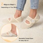 Comfy House Slippers for Women Men Wide Diabetic Sock Slippers Soft Slip On Slippers Cozy Barefoot House Shoes - Image 2