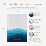 Mental Health Journal – Ideal for Grounding, Reflection & Healing – Discreet & Portable – made from Recycled Plastic Products –White, Blue, Gold - Image 2