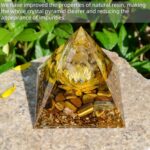 Hopeseed Orgone Pyramid Flower of Life Orgonite Money Healing Crystals Pyramid for Positive Energy with Tiger's Eye Stones and Luck White Crystal That Promotes Wealth, Prosperity and attracts Success - Image 3