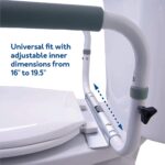 Carex Toilet Safety Frame - Toilet Safety Rails With Adjustable Width - Toilet Rails For Elderly, Handicap, Home Health Care Equipment After Surgery, Supports 300lbs - Image 7