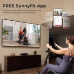 Sunny Health & Fitness Smart Heavy-Duty Recumbent Bike w/Wide Cushioned Seat & Back, Indoor Cycling Machine for Adult/Seniors Home Exercise, Free SunnyFit App Connect, Optional Workout Training Bands - Image 4
