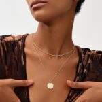 MEVECCO Gold Necklace Coin Disc Zodiac 12 Constellation Star Connected Engraved Horoscope Sign Astrology Pendant 18K Gold Plated Chain Dainty Personalized Simple Jewelry - Image 2