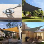 Sun Shade Sail Hardware Kit 6 Inch for Rectangle & Triangle Shade Sail Install, Stainless Steel Shade Sail Fixing Accessories for Outdoor Patio Canopy Garden, Heavy Duty Awning Attachment Set (44 Pcs) - Image 5