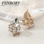 Vintage Rhinestone Earrings Fancy Crystal Cluster Drop Earrings Art Deco Earrings for Women - Image 5