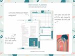 High School 4 Year Plan | Freshman-Senior | Courses | Curriculum | Track Credits | College Guidance | 8.5x11 | Eight Designs (Wild Rose) - Image 4