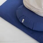 CRESCENT Zafu Meditation Cushion | Organic Cotton | Buckwheat Hulls | Removable Washable Cover - Image 5