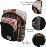 Marubhumi Mini Hemp Backpack-Boho Eco Friendly Unisex bag - Adjustable Straps Durable Cotton and Hemp, Lightweight, Medium Capacity, Travel - Black - Image 3
